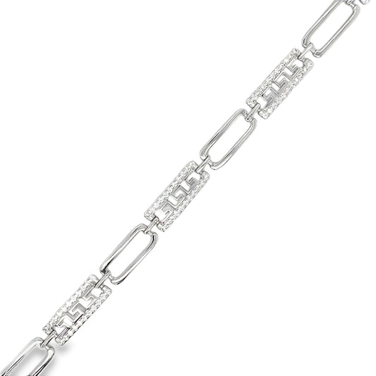 Sterling Silver Greek Key Bracelet