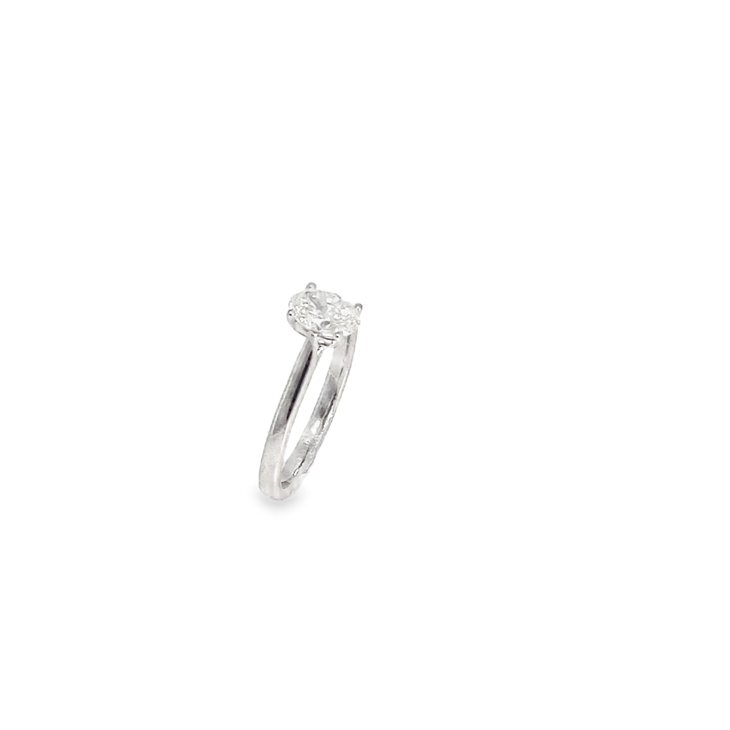 Platinum Oval Solitaire Diamond Ring 0.76ct
