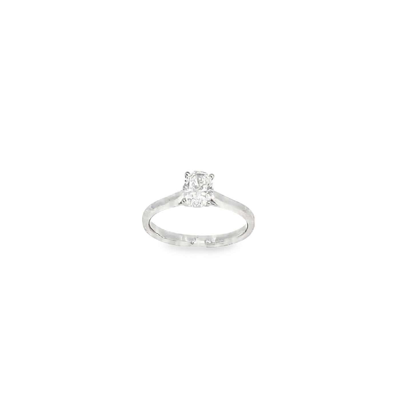 Platinum Oval Solitaire Diamond Ring 0.76ct
