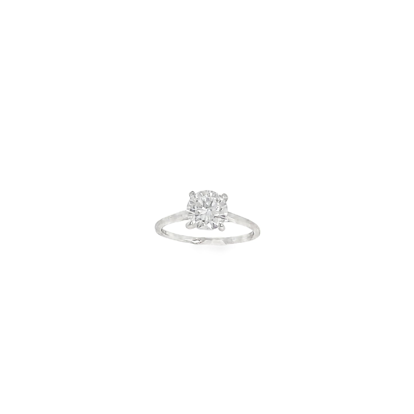 Platinum Four Claw Round Brilliant Cultured Diamond Ring 1.50ct