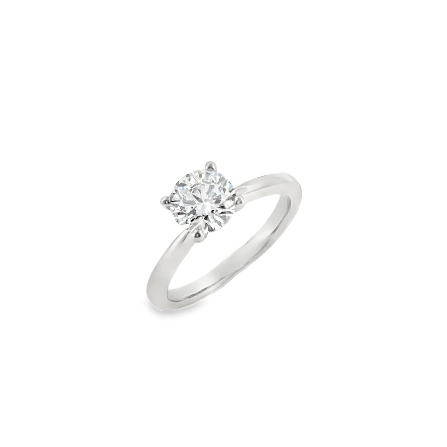 Plat 4Claw Rd Sol Dia 1.01ct