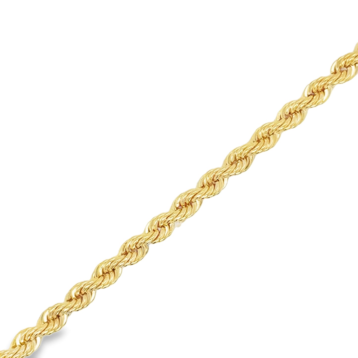 9ct Yellow Gold Rope Bracelet 8.5"