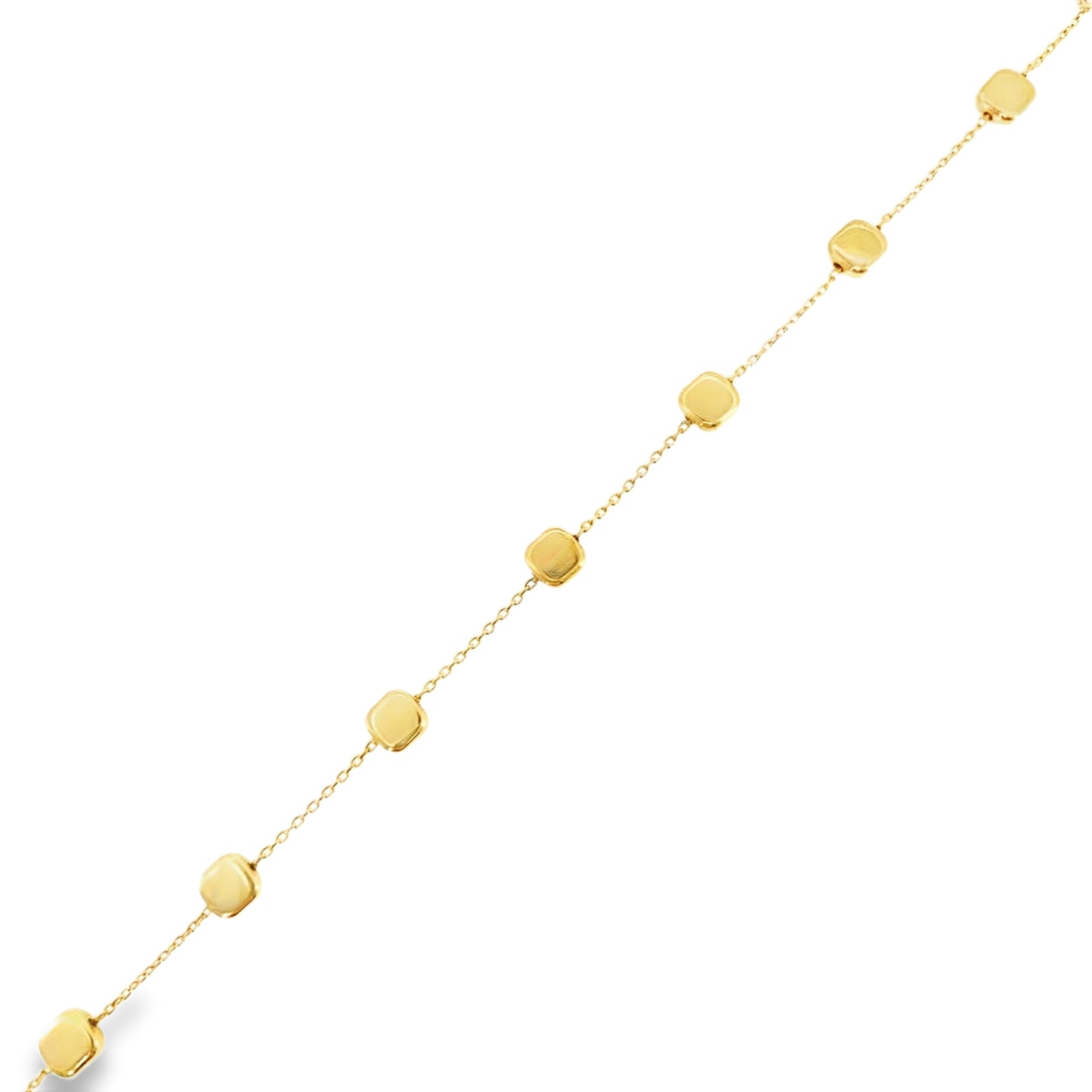 9ct Polished Square Scatter Bracelet