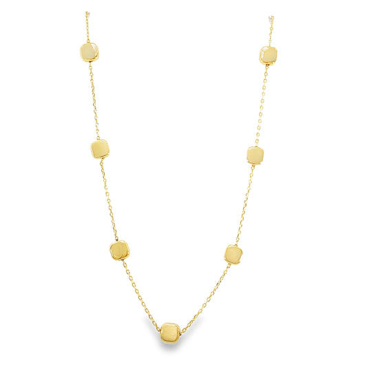 9ct Polished Square Scatter Necklet