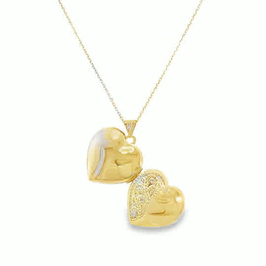 9ct Half Heart Filigree Locket