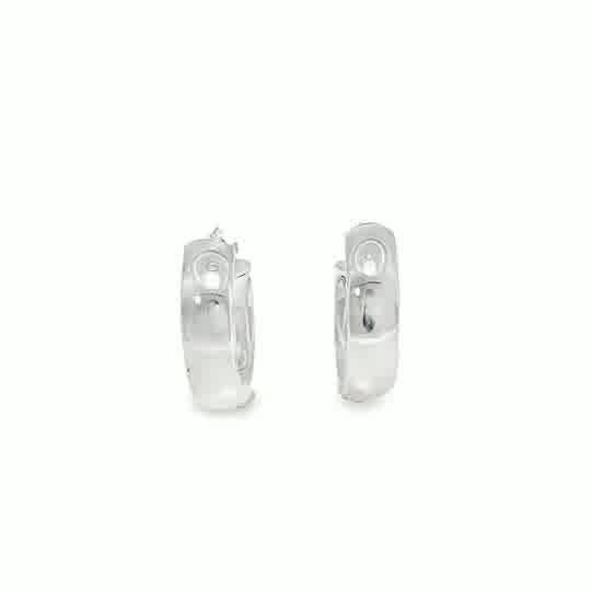 Sterling Silver 20mm Polished Chunky Hoop Earrings