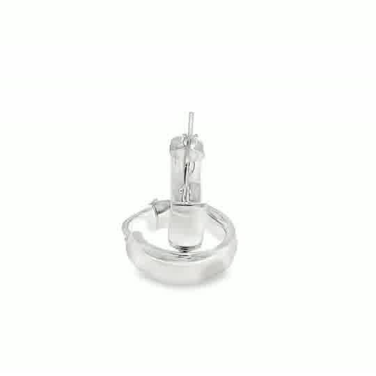 Sterling Silver 20mm Polished Chunky Hoop Earrings
