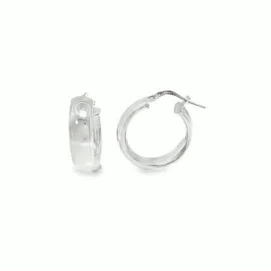 Sterling Silver 20mm Polished Chunky Hoop Earrings