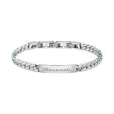 Maserati Stainless Stee Gents Curb ID Bracelet
