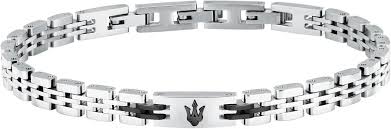 Maserati Stainless Steel Brick Link Gents Bracelet