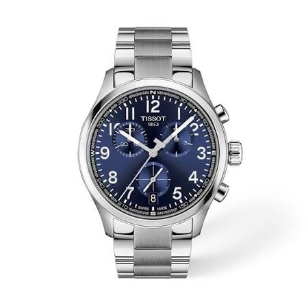 Gents Stainless Steel Tissot Chrono L 42mm With Blue Face