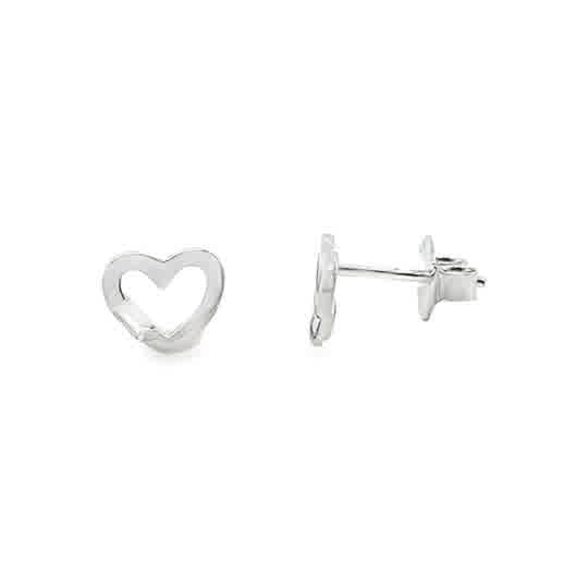 Sil Erg Plain Open Hrt Single Cz