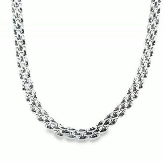 Sterling Silver Panther Link Necklet