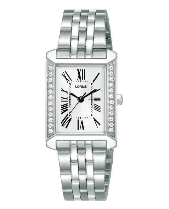 Ladies Lorus White Dial CZ Bezel