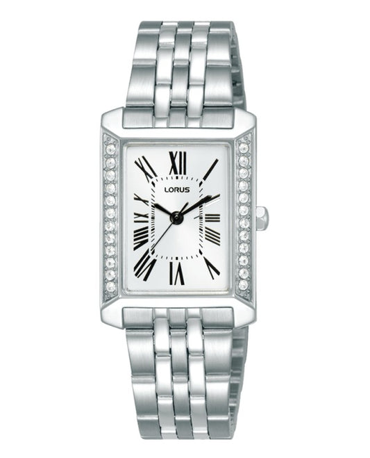 Ladies Lorus White Dial CZ Bezel