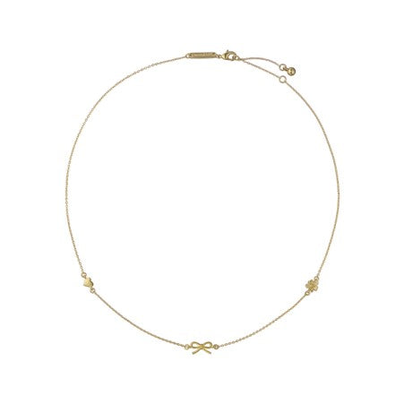 Ted Baker Iona Gold Plated Flower, Heart & Bow Charm Necklet