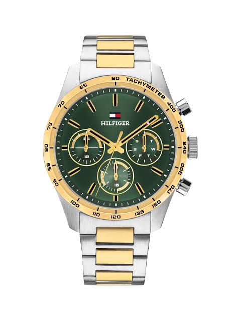 Tommy Hilfiger Hampton Two Tone Green Chronograph Watch