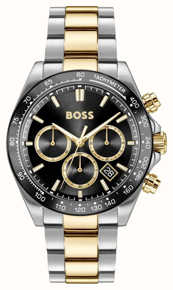 Gents Hugo Boss Hero Chronograph Tachymeter Black Dial