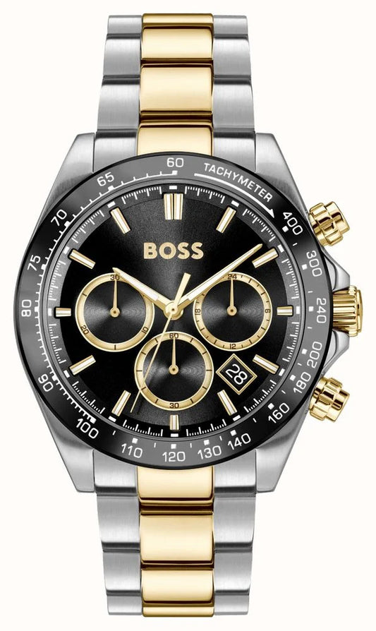 Gents Hugo Boss Hero Chronograph Tachymeter Black Dial