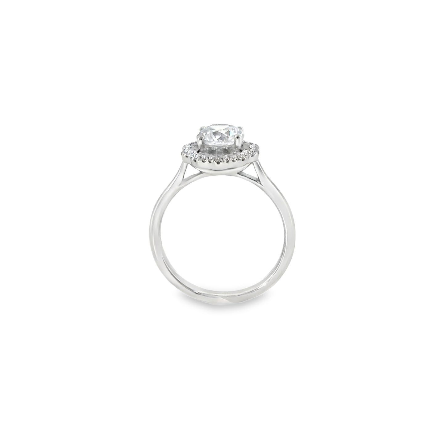 Sterling Silver CZ Halo Ring
