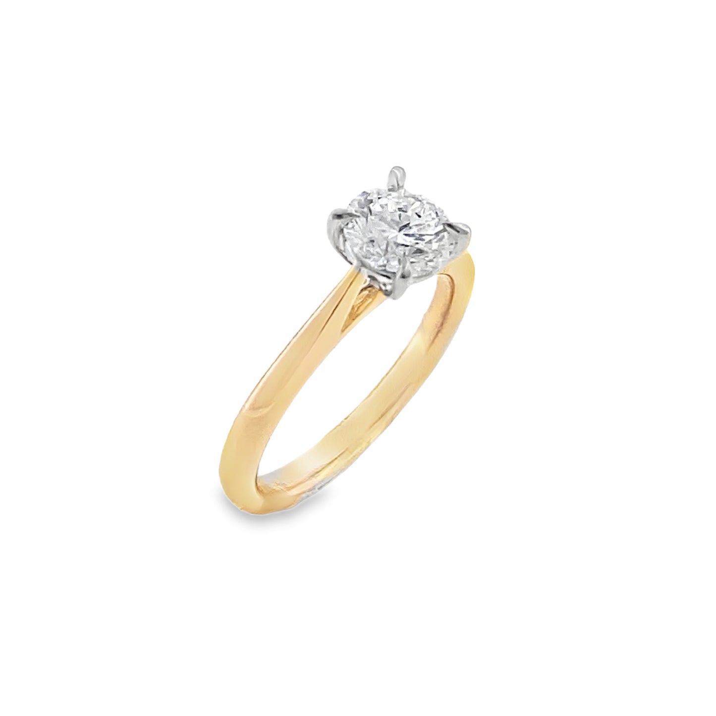 9ct Cultured Diamond 4 Claw Round Brilliant Solitaire Ring 1.00ct