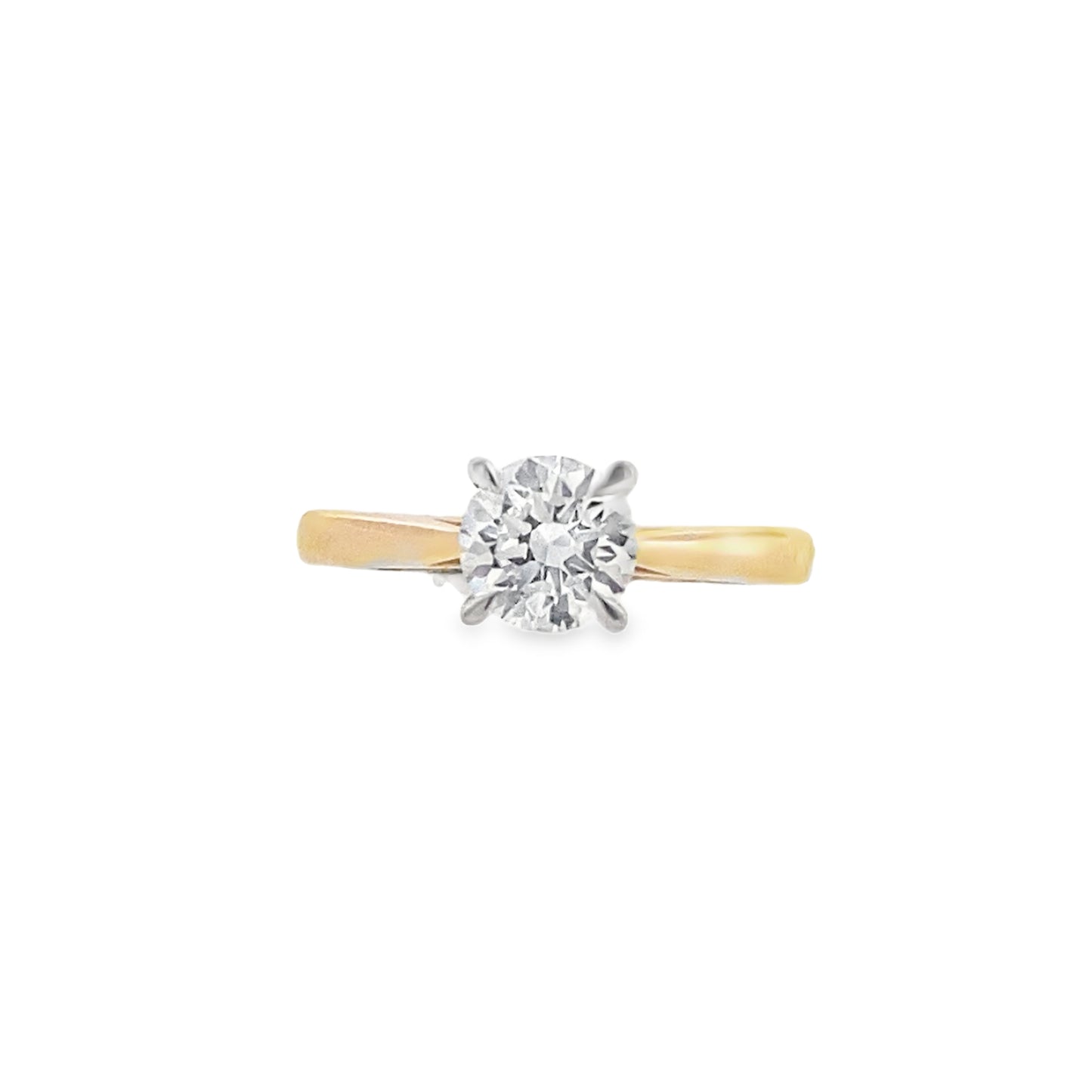 9ct Cultured Diamond 4 Claw Round Brilliant Solitaire Ring 1.00ct