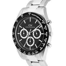Gents Daniel Wellington Iconic Tachymeter Chronograph Black Dial