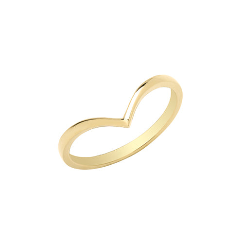 9ct Yellow Gold Wishbone Shaped Ring