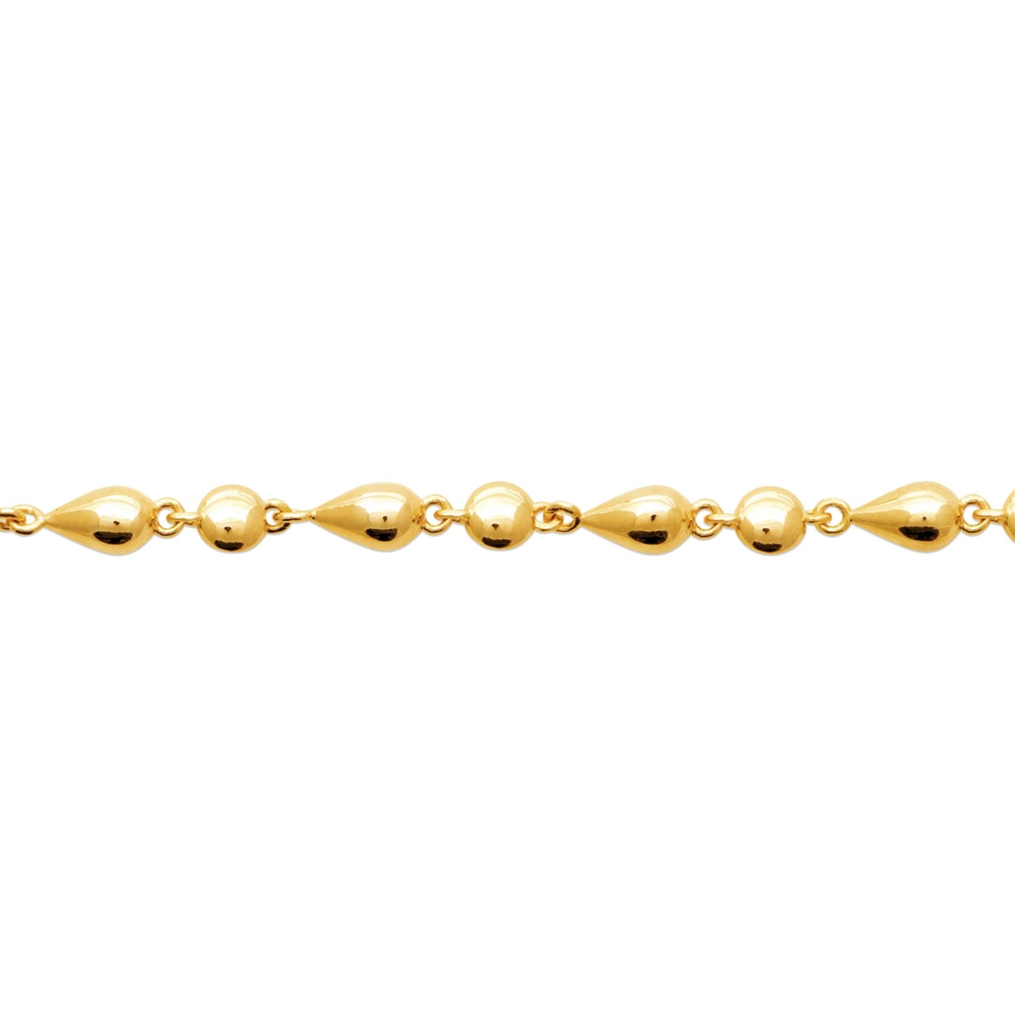 Burren 18ct Gold Plated Pink Lady Beaded Bracelet
