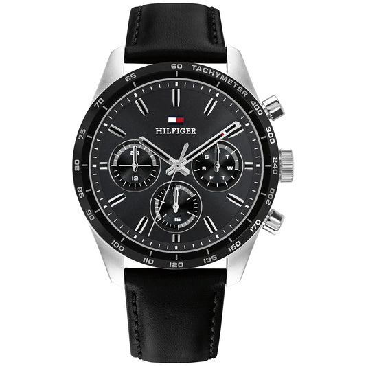 Gents Tommy Hilfiger Hampton Chronograph Tachymeter Black Dial