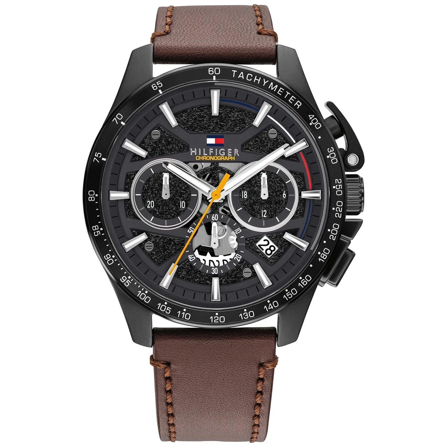 Gents Tommy Hilfiger Bank Chronograph Tachymeter Black Dial