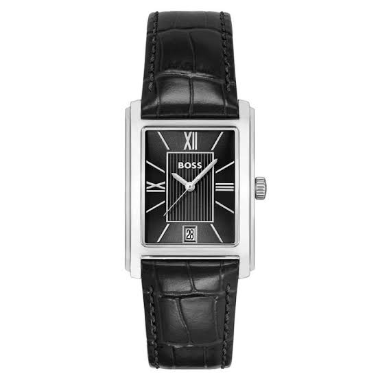 Gents Hugo Boss Principle Black Roman Numeral Dial Watch