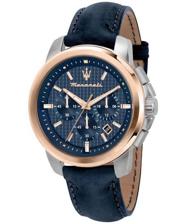 Gents Stainless Steel Maserati Successo 44mm Chronograph Blue Dial Watch