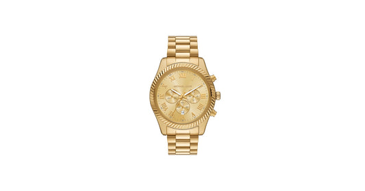 Gents Rolled Gold Michael Kors Lexington Round Chrono Dial With Roman Numerals
