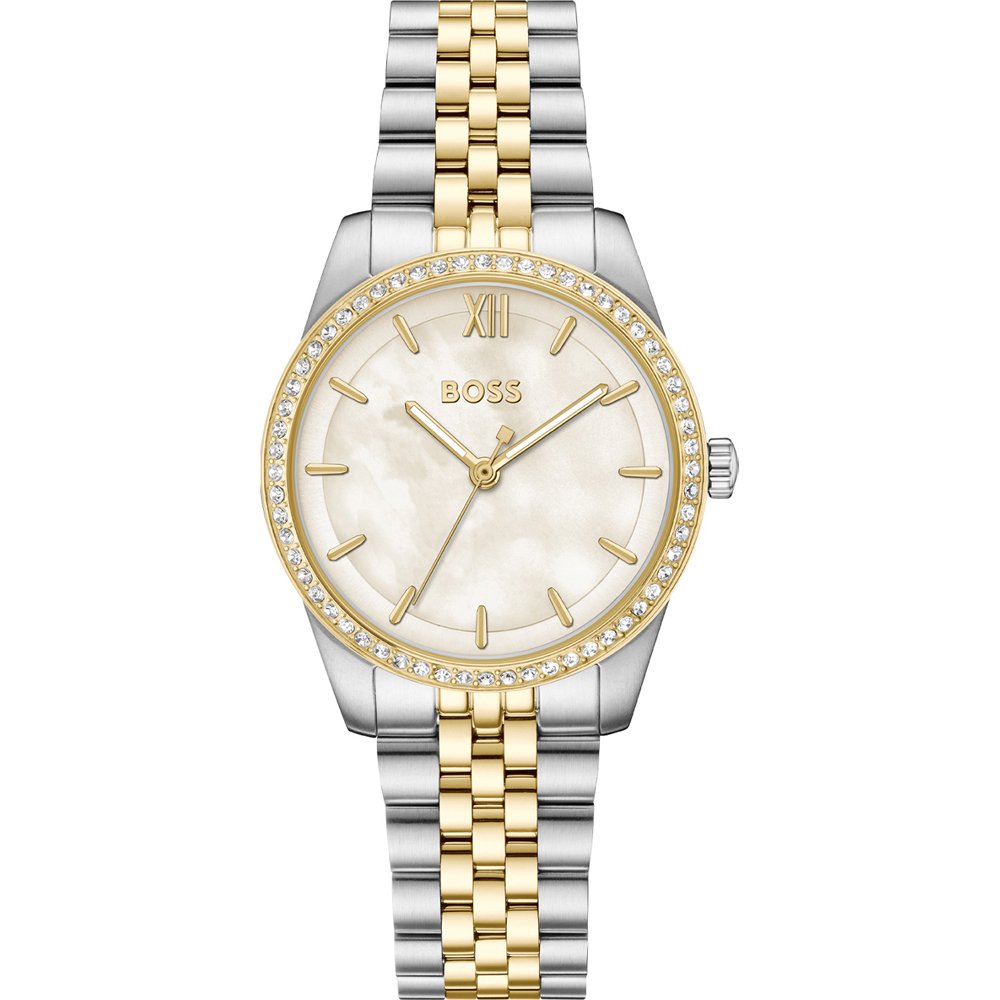 Ladies Hugo Boss Graceful Mother Of Pearl Dial CZ Bezel
