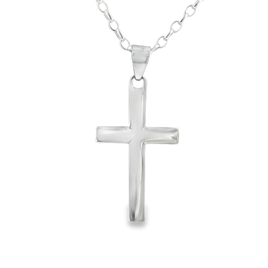 Sterling Silver Plain Cross Pendant 23mm x 14mm