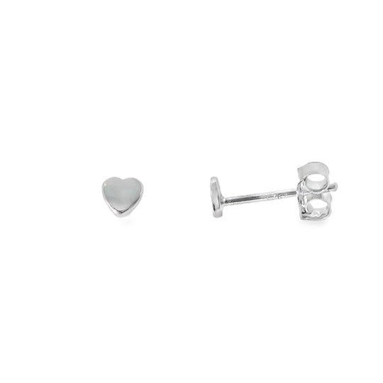 Sterling Silver Heart Stud Earrings