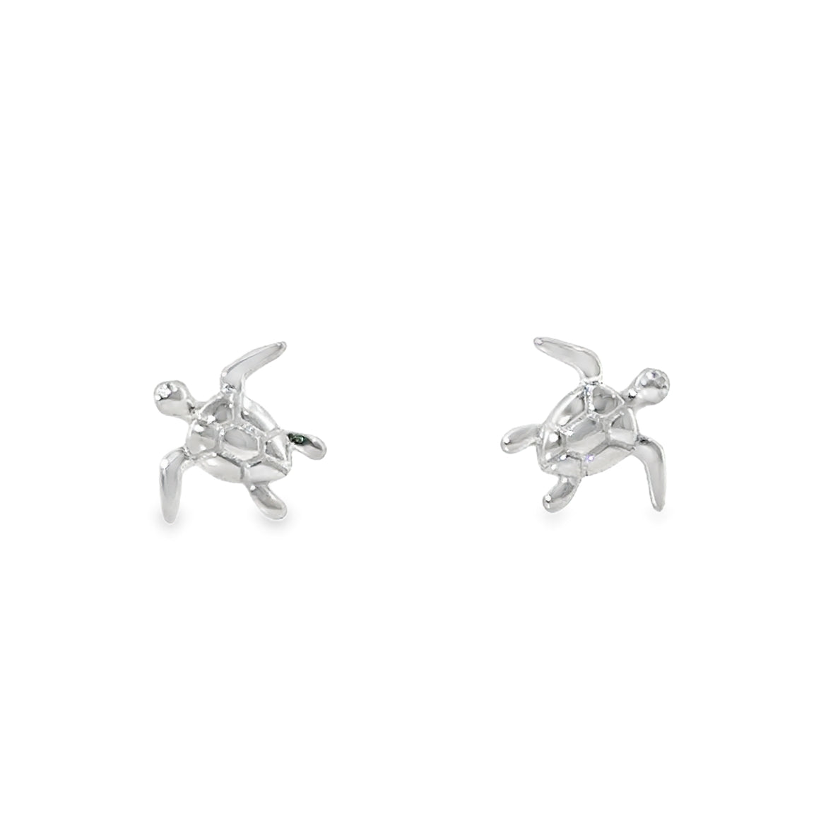 Sterling Silver Turtle Stud Earrings