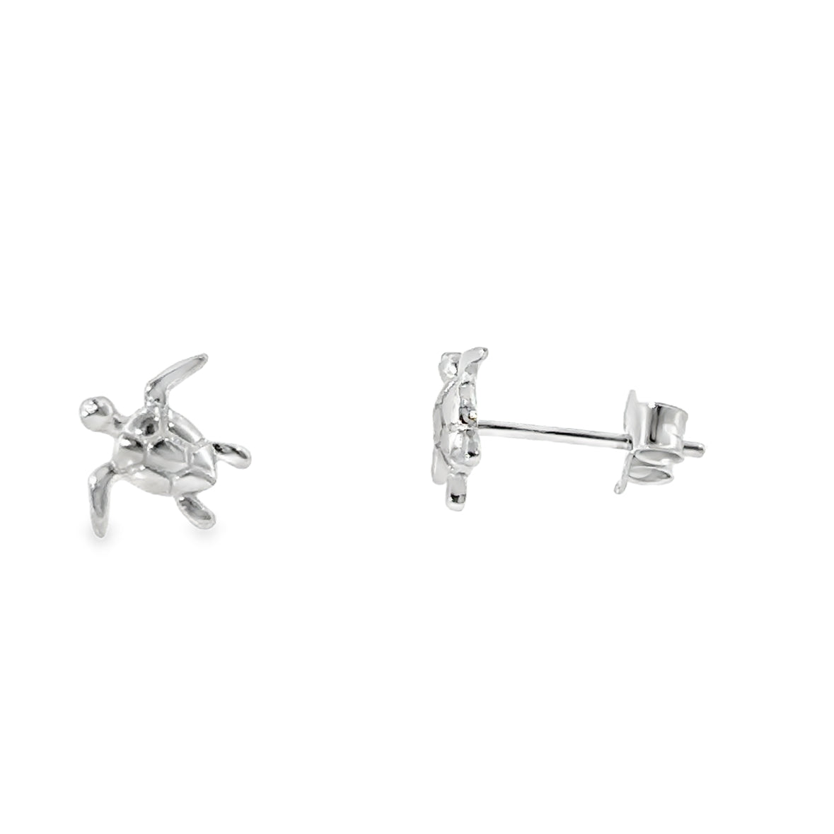 Sterling Silver Turtle Stud Earrings
