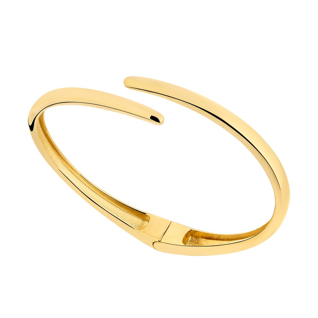 Sterling Silver Gold Plated Torque Bangle
