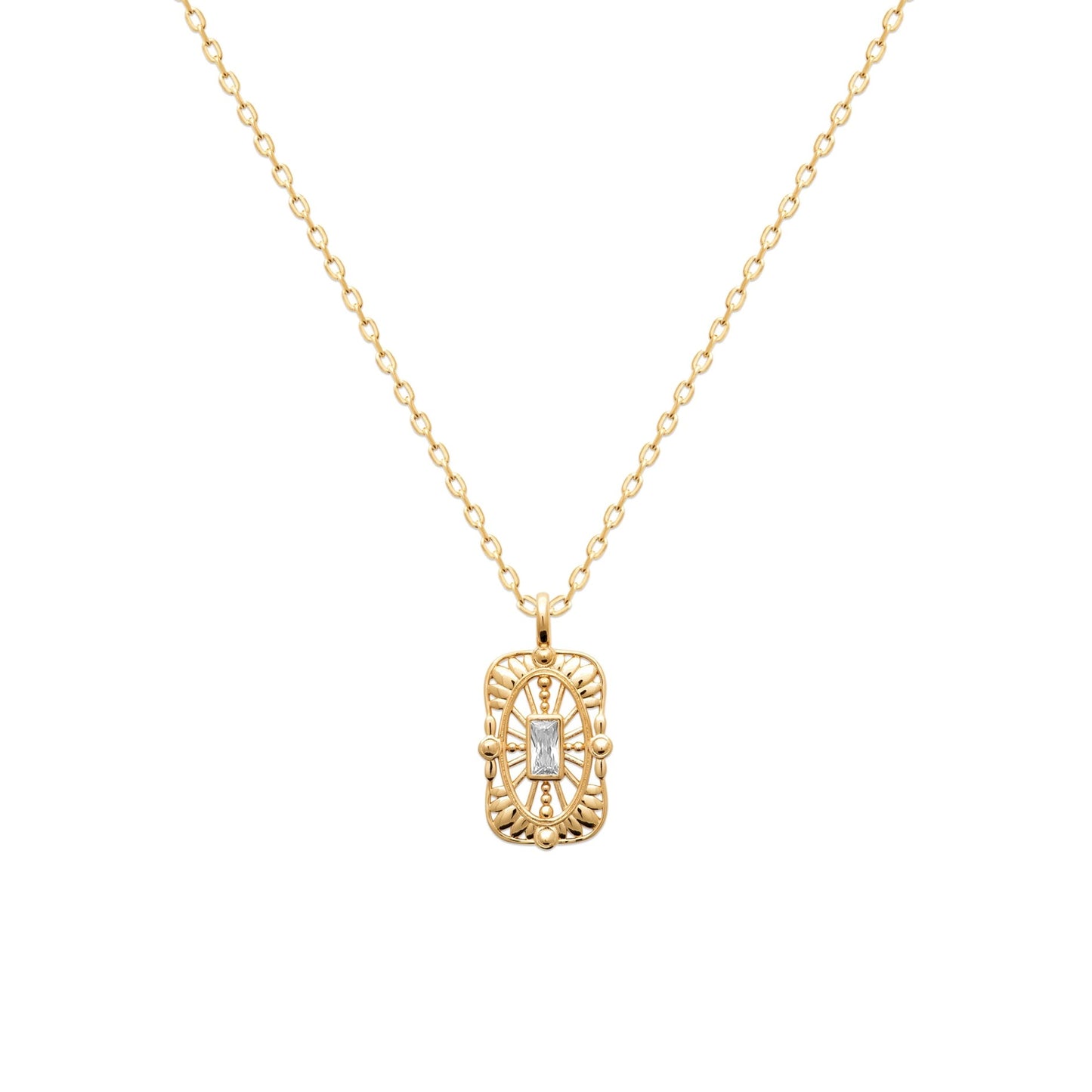 Burren 18ct Gold Plated Timeless Aura Pendant