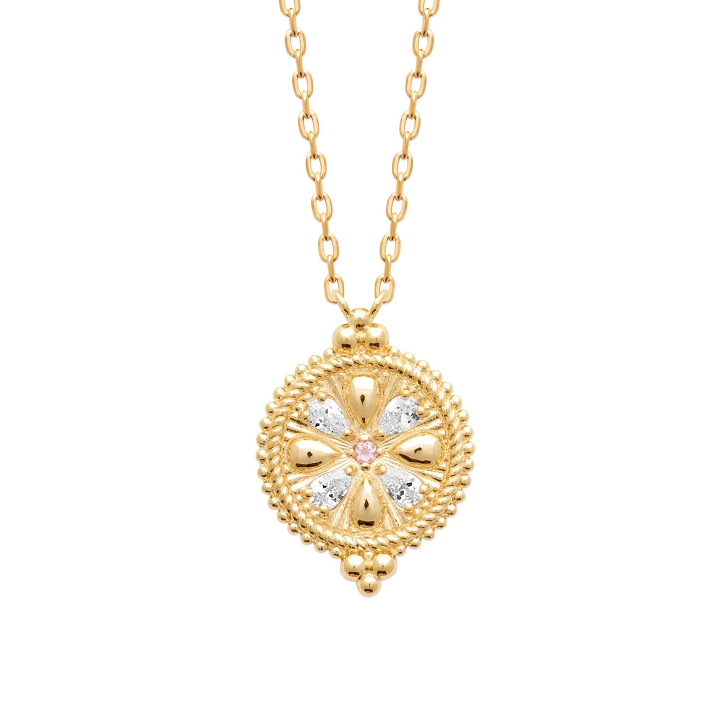 Burren 18ct Gold Replenish Bloom Garden Pendant