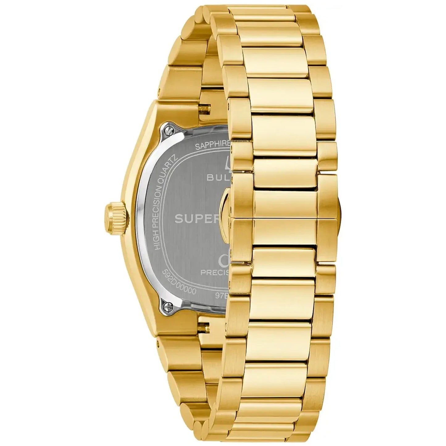 Gents Rolled Gold Bulova Super Seville Precisionist Black Square 38mm Watch