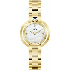 Ladies Rolled Gold Bulova Rubaiyat Mother Of Pearl Dial Watch