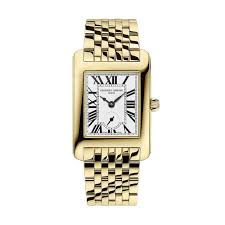 Ladies Rolled Gold Frederique Constant Carree Square Roman Numerals Watch
