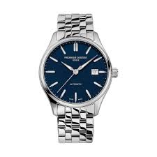 Gents Stainless Steel Frederique Constant Classic Index 40mm Blue Dial Automatic Watch