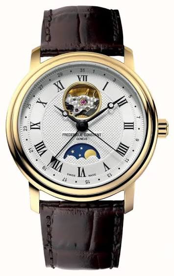 Gents Rolled Gold  Frederique Constant Heartbeat Moonphase 40mm Automatic Watch