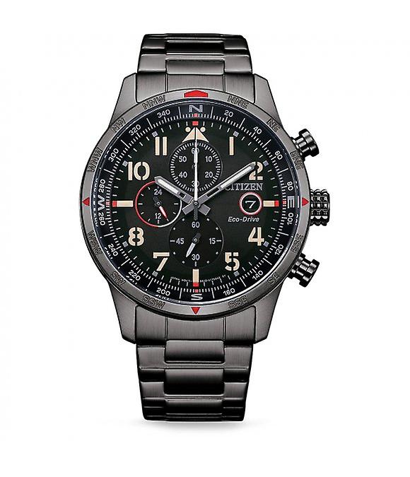 GSSB CITIZEN AVIATOR BLACK/RED CHRONO