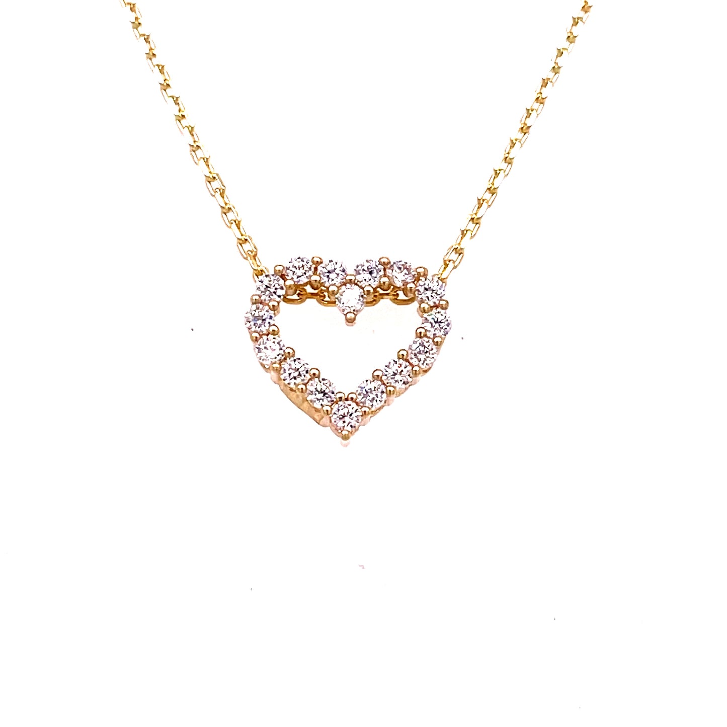 9ct Cz  Heart Pendant