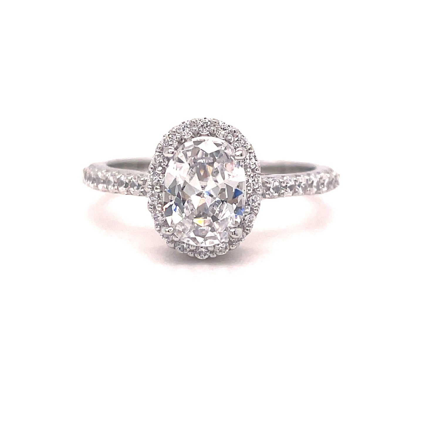SIL RING OV CZ HALO CZ SH